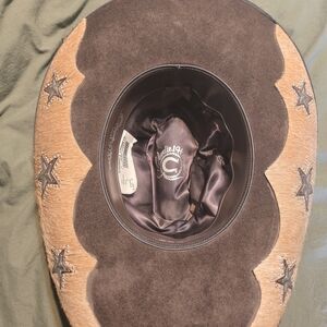 Brown Cowboy Hat with Star Accents